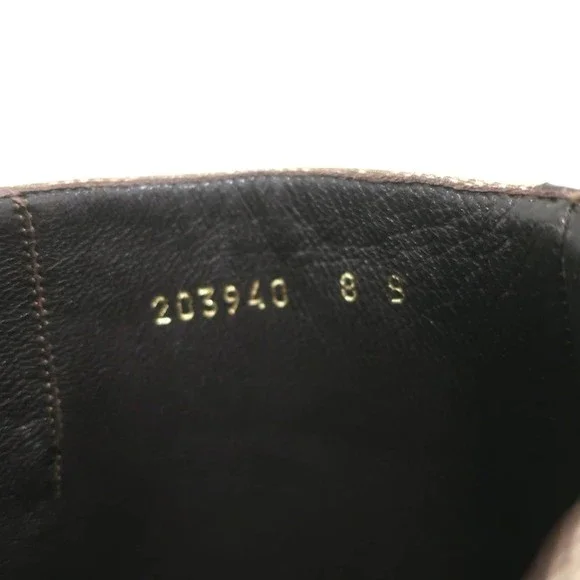 Gucci GG Monogram Canvas Knee High Boots Ebony Size 8 - Picture 11 of 12